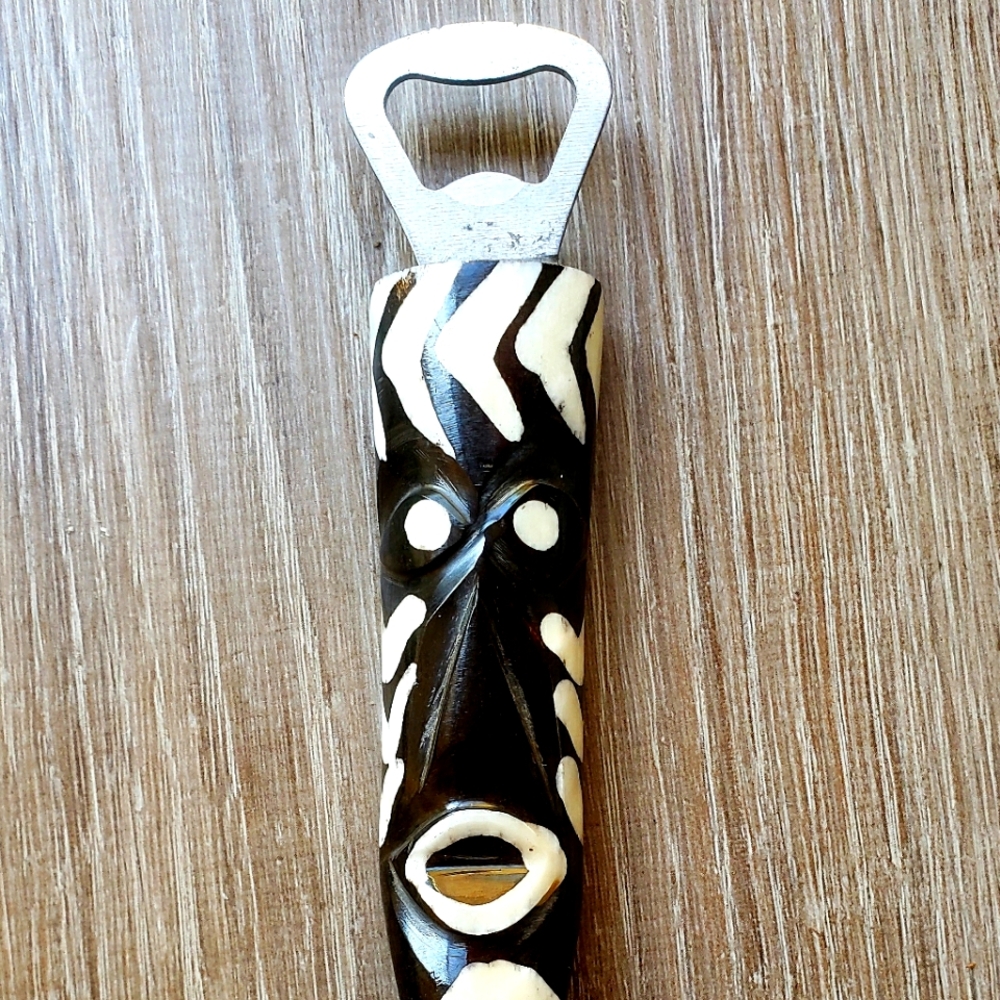 Handcrafted African Tribal Mask Bottle Opener